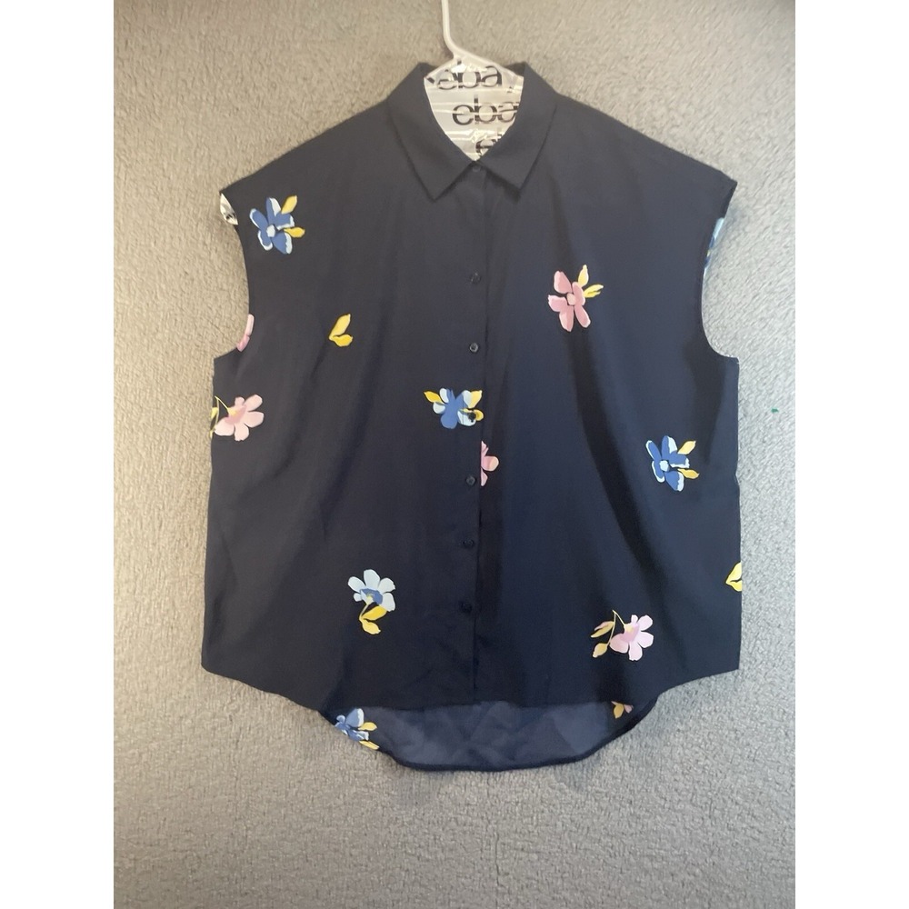 Madison 2X Colorful Woman's Comfort Blouse Curvy Plus Popover‎ Flattering